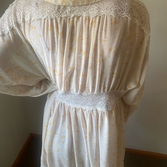 Free People Sheer Romance Mini Dress women’s size small - Picture 4 of 6